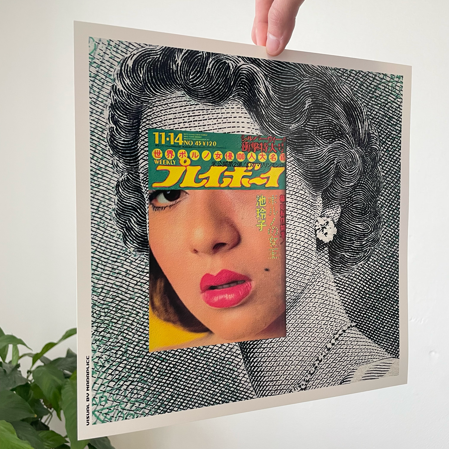 Tirage d’art Neo-Classic Nippon présenté à la main format carré 30 x 30 cm