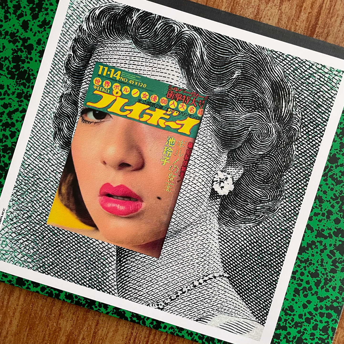 Détail du tirage d’art Neo-Classic Nippon imprimé en France et poinçonné Nada Plicc