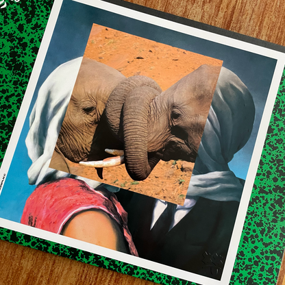 Détail du tirage d’art Elephantine Love imprimé en France et poinçonné Nada Plicc
