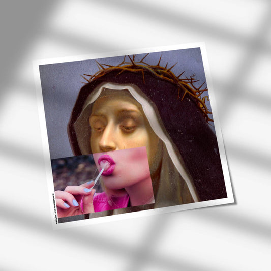 Tirage d’art contemporain Saintly Sugar signé Nada Plicc format 30 x 30 cm