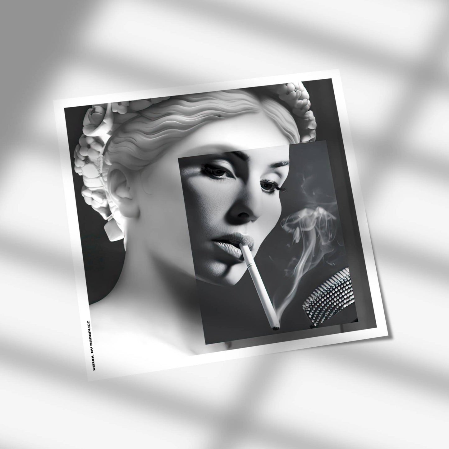 Tirage d’art contemporain Smoke and Stone signé Nada Plicc format 30 x 30 cm