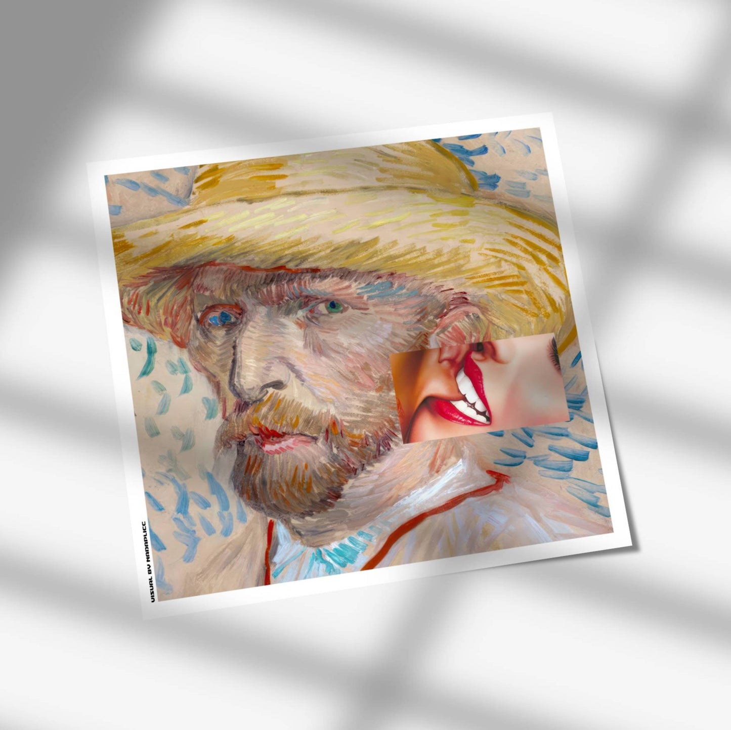 Tirage d’art contemporain Van Gogh's Whispering Bite signé Nada Plicc format 30 x 30 cm