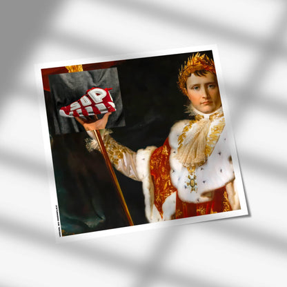 Tirage d’art contemporain Napoleonic Kicks signé Nada Plicc format 30 x 30 cm