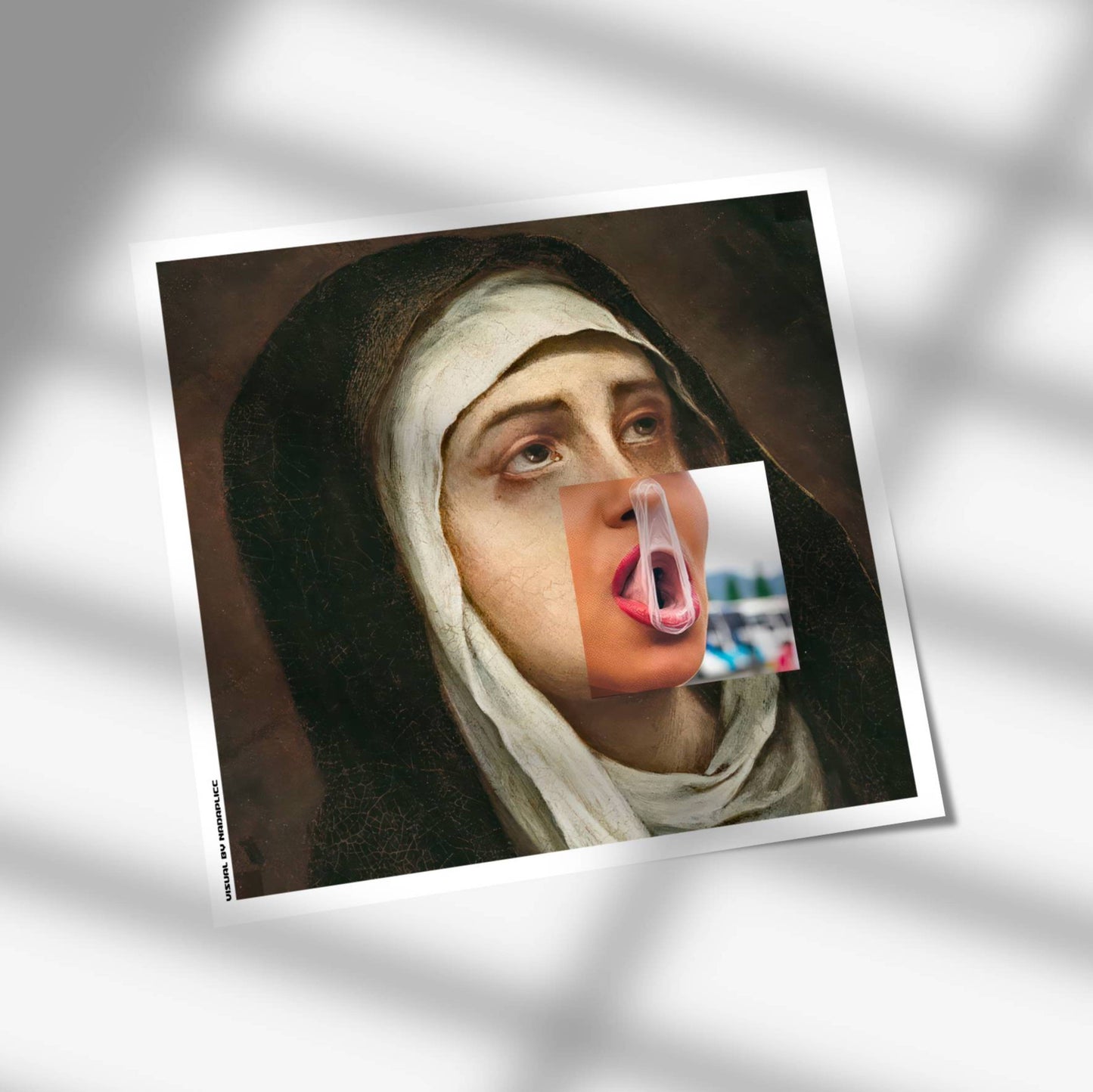 Tirage d’art contemporain Prayerful Bubble signé Nada Plicc format 30 x 30 cm